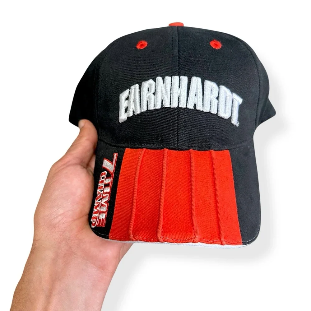 VTG Dale Earnhardt 7 Time NASCAR Champion #3 Vintage Strap back Hat Cap‎ Action